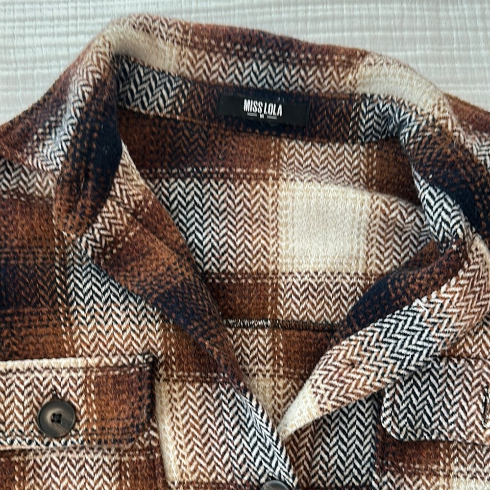 Miss Lola Plaid Shacket